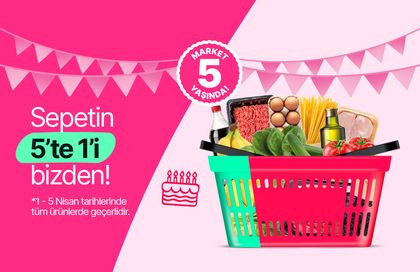 Yemek Sepeti Market %20 İndirim