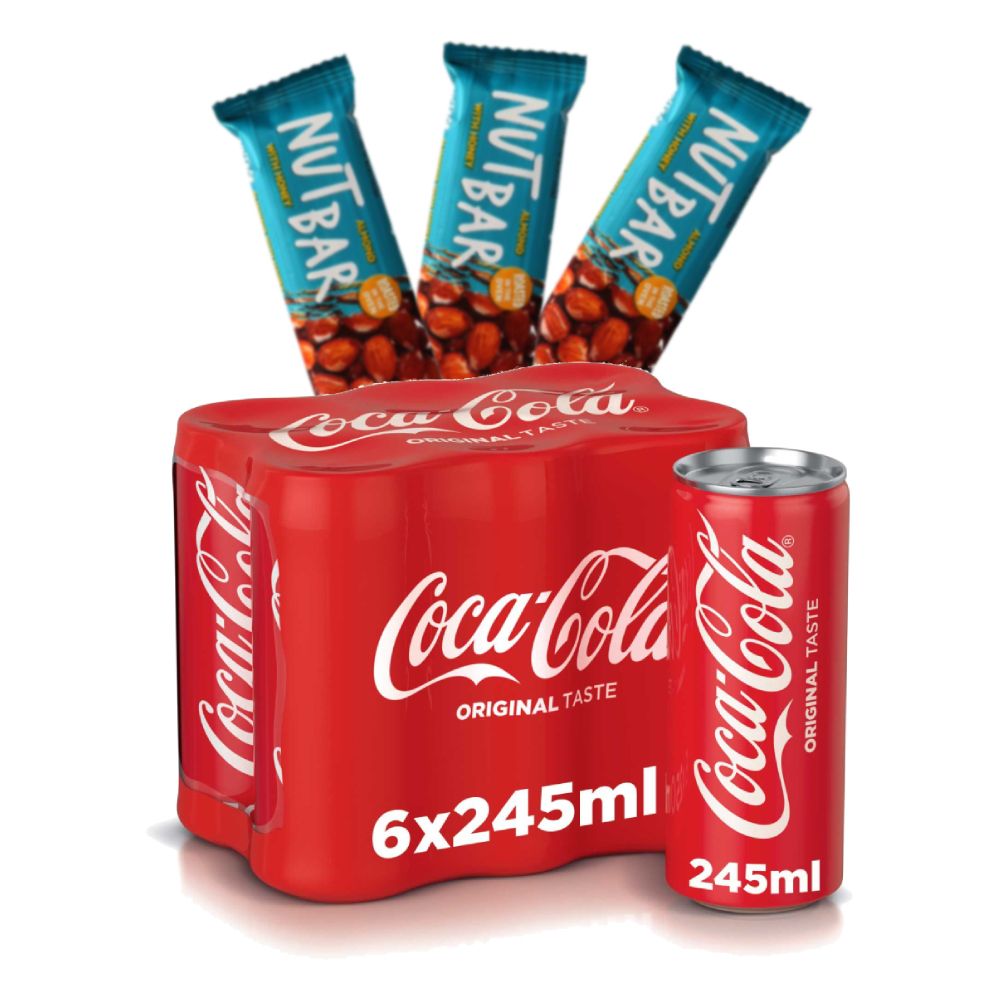 اشترِ Coca-Cola (Coke) Regular Soft Drink 245ml x 6 + Cretamel Almond ...