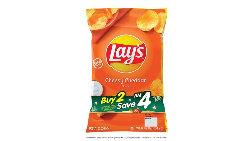 Lay's Classic 184.2g + Lay's Cheesy Cheddar 184.2g delivery near you ...