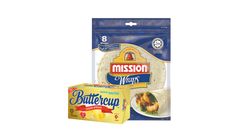 Mission Wraps Original 360g + Buttercup Salted Dairy Spread 227g 1 Pack