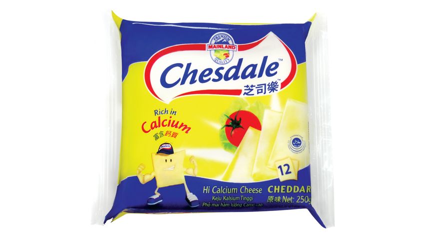 Chesdale Cheddar Cheese Singles 12s 250g delivery near you in Singapore