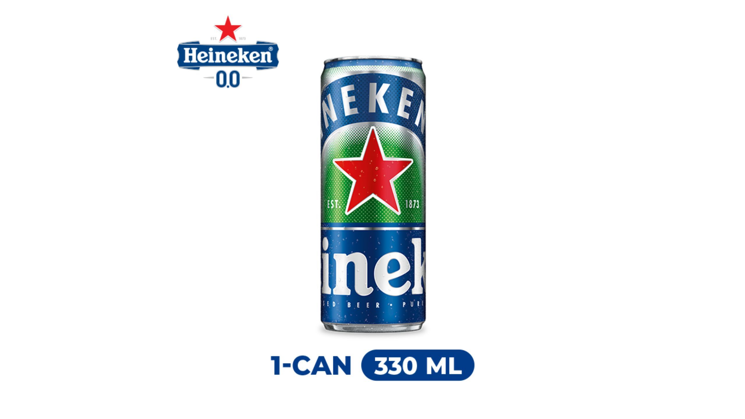 Heineken 0.0 Dealcoholised Beer (Non Halal) Can 330ml delivery near you