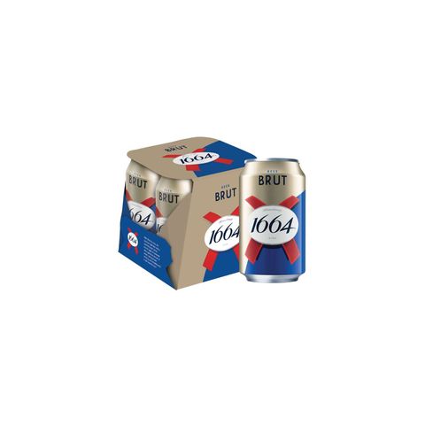1664 Brut Premium Lager Beer Can (Non Halal) 4 x 320ml delivery near ...