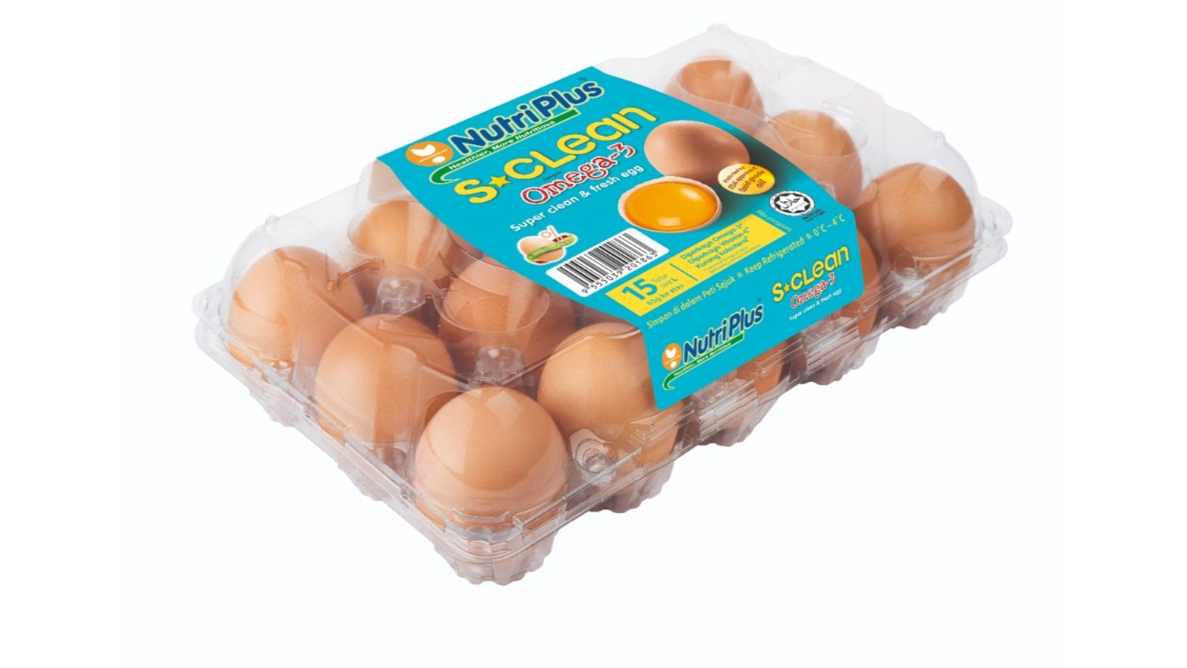 Nutriplus S Clean Omega 3 Eggs (L) 15pcs delivery near you foodpanda