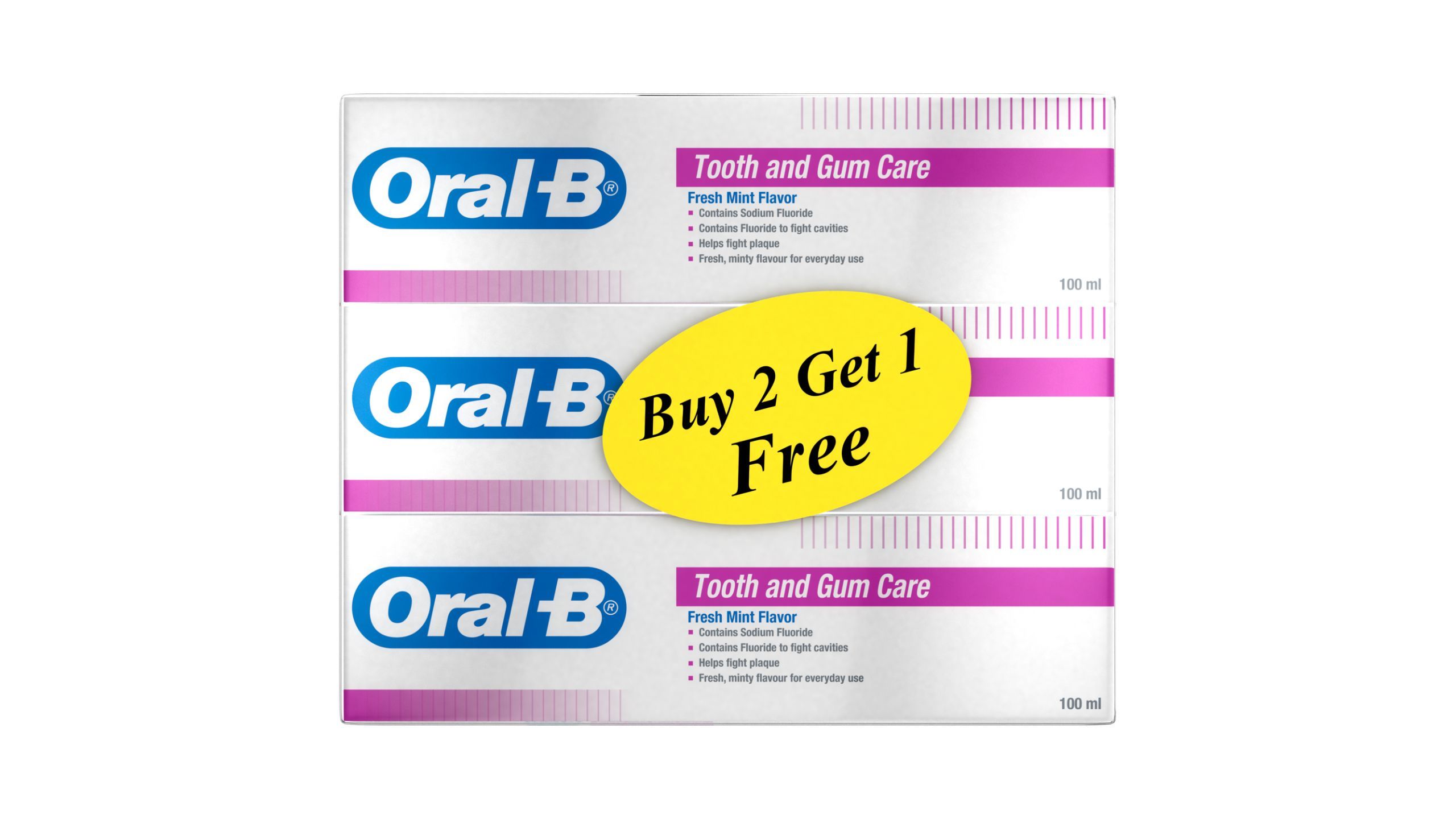 Oral-B Tooth & Gum Care Fresh Mint Toothpaste 3pcs X 100ml Delivery ...