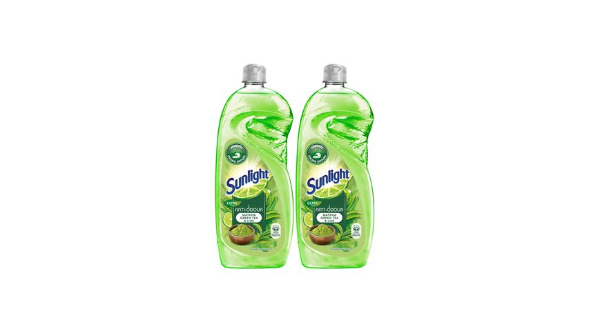 Sunlight Dishwash Anti-Odour Matcha Green Tea & Lime (800ml x 2)