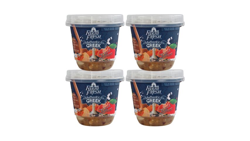 Farm Fresh Greek Yoghurt Apricot & 5 Super Seeds 120G x4