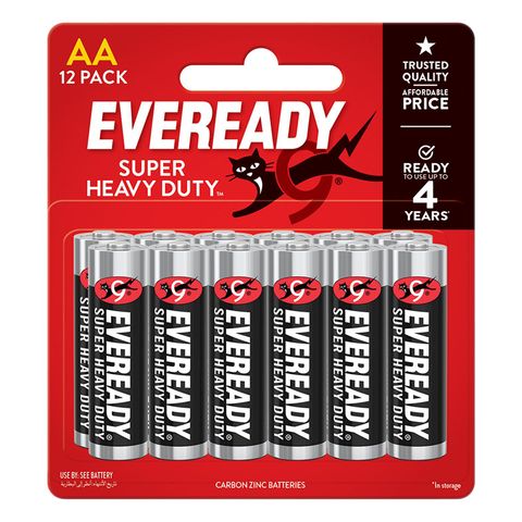 Eveready Super Heavy Duty Batteries 1215BP12 AA 12 Pieces delivery near ...