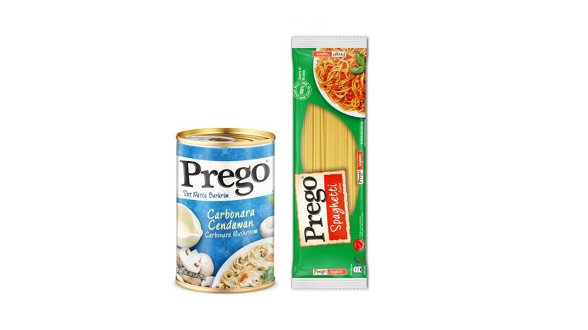  Prego Carbonara Mushroom Sauce 295g + Prego Spaghetti Pasta 500g 