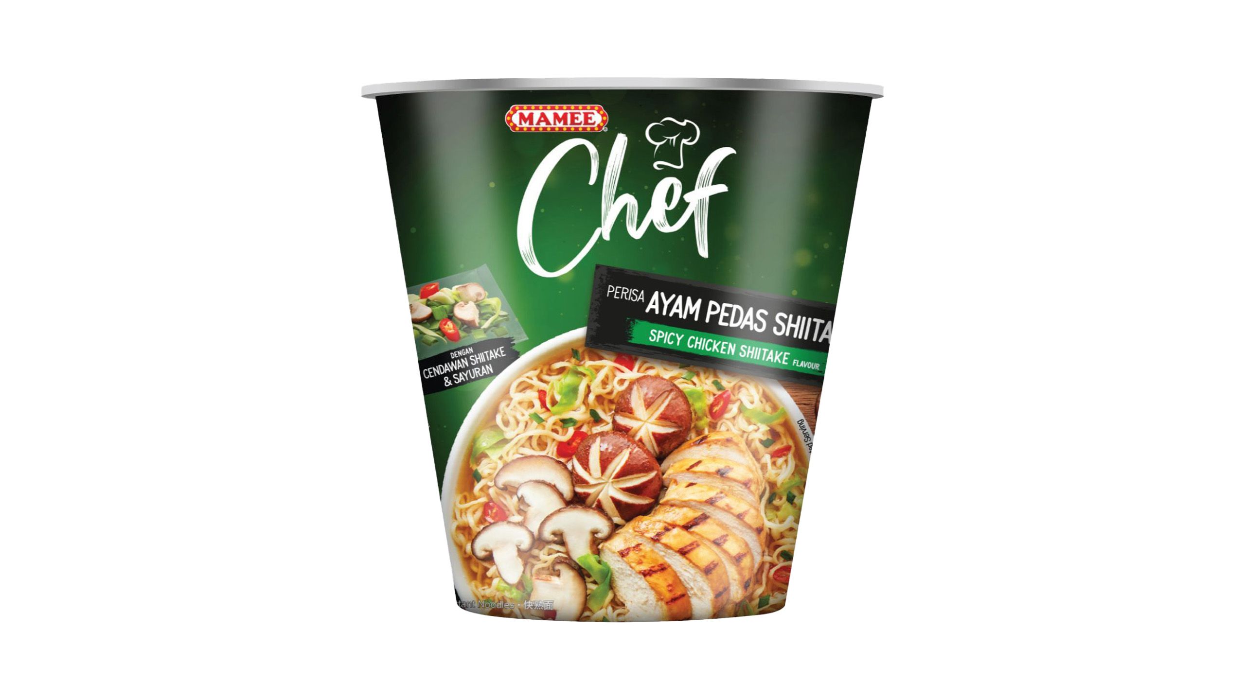 Instant Noodles Mamee Chef Spicy Chicken Shiitake 62 gm Halal 12