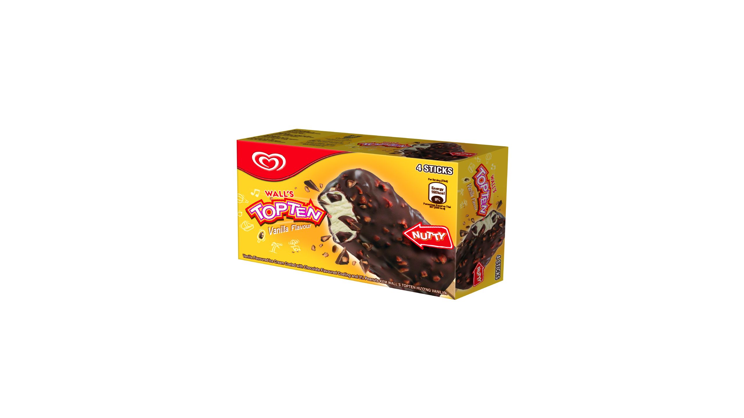 Walls Top Ten Vanilla Multipack 4 x 70ml delivery near you