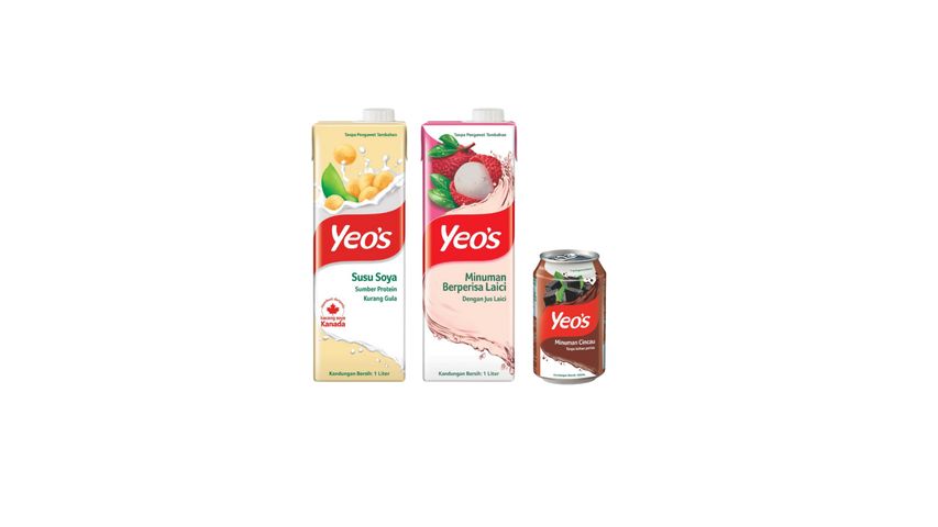 Yeo's Soya Bean 1 L + Yeo's Lychee Drink | 1 L + Yeo's Canned Drinks Grass Jelly | 300 ml