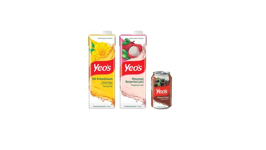 Yeo's Chrysanthemum Tea | 1 L + Yeo's Lychee Drink | 1 L + Yeo's Canned Drinks Grass Jelly | 300 ml