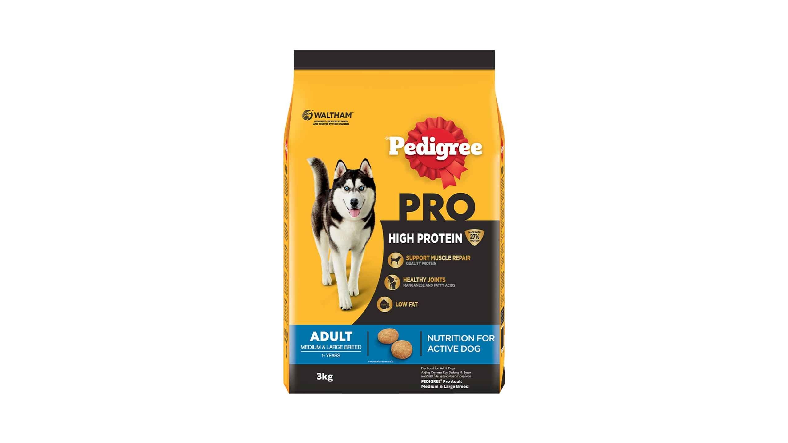 Buy Pedigree Pro Dog Food Dry Medium Large Breed High Protein 3kg