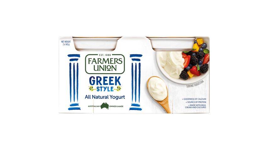 Farmers Union Greek Style Natural Yoghurt 140g Pack 2 Delivery Near You 