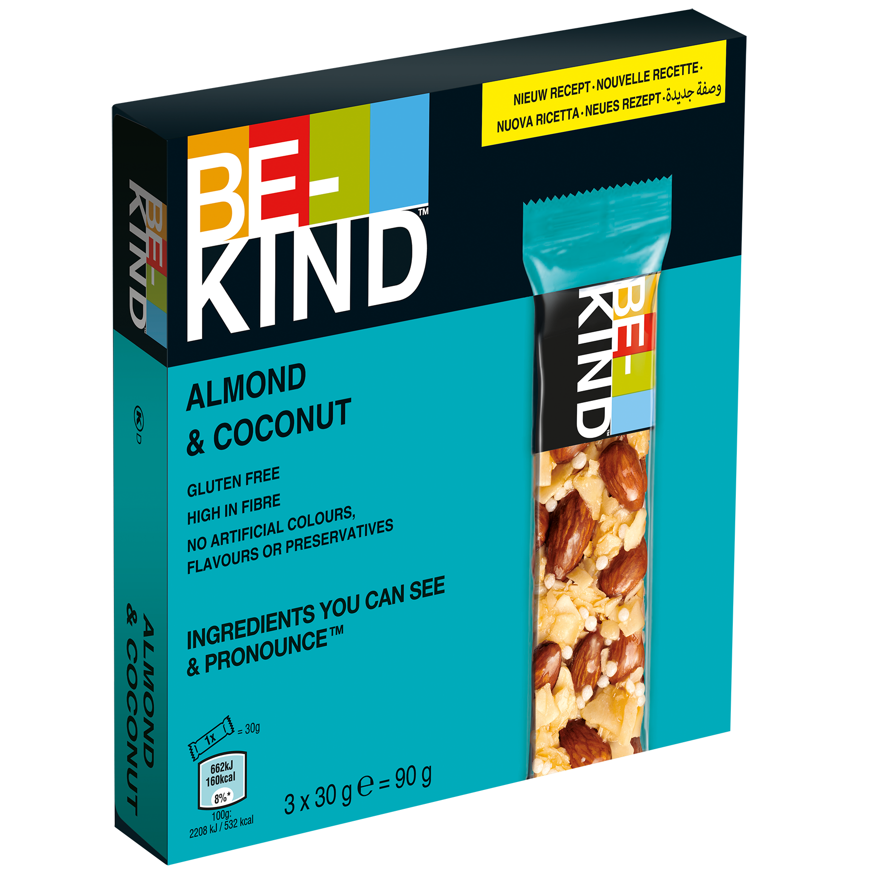 Buy BeKind Almond & Coconut Bars 30 g x 3 pcs Online in UAE Talabat UAE