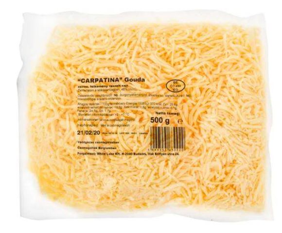 CARPATINA Gouda reszelt sajt 48% 500 g