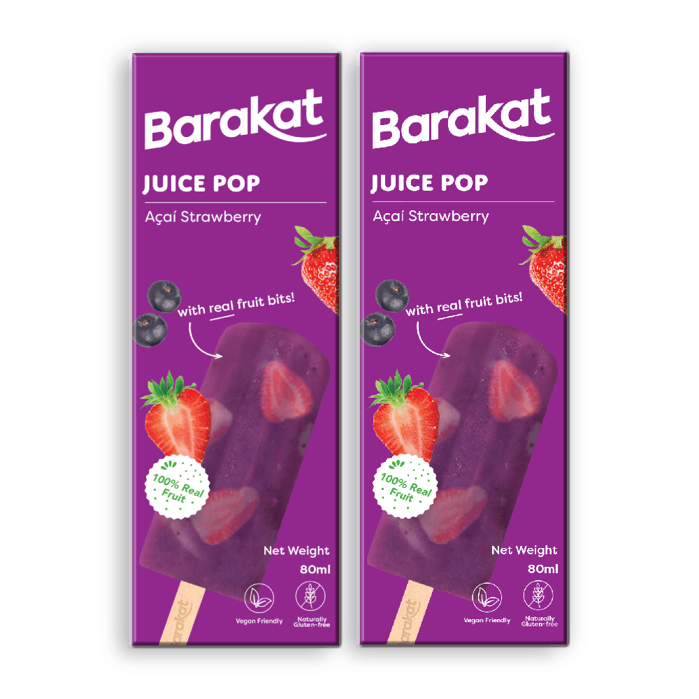 Buy Barakat Acai Berry Strawberry Juice Pops 80ml x 2 Pcs Online in UAE ...