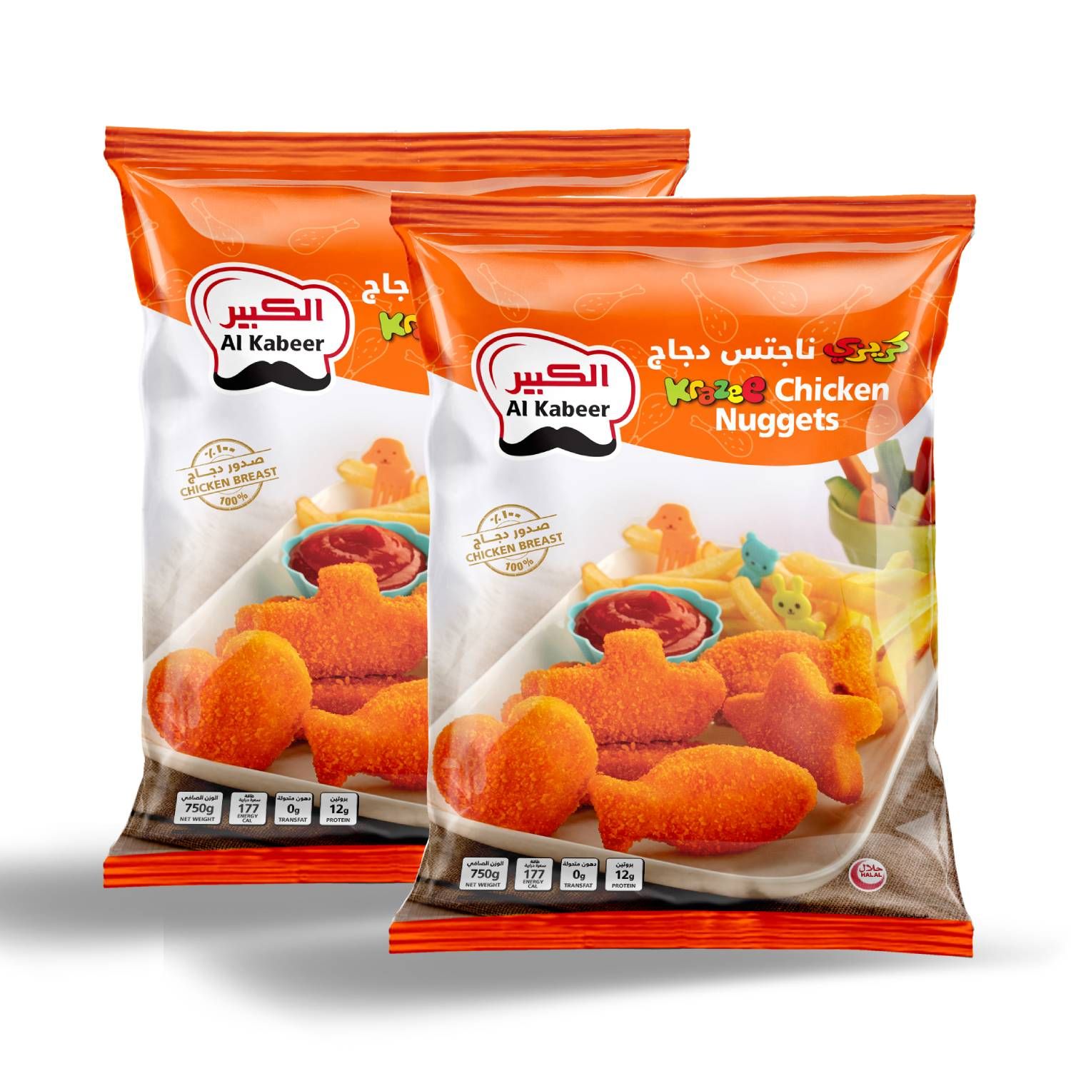 Buy Al Kabeer Frozen Krazee Chicken Nuggets 750 g x 2 Pcs Online in UAE ...