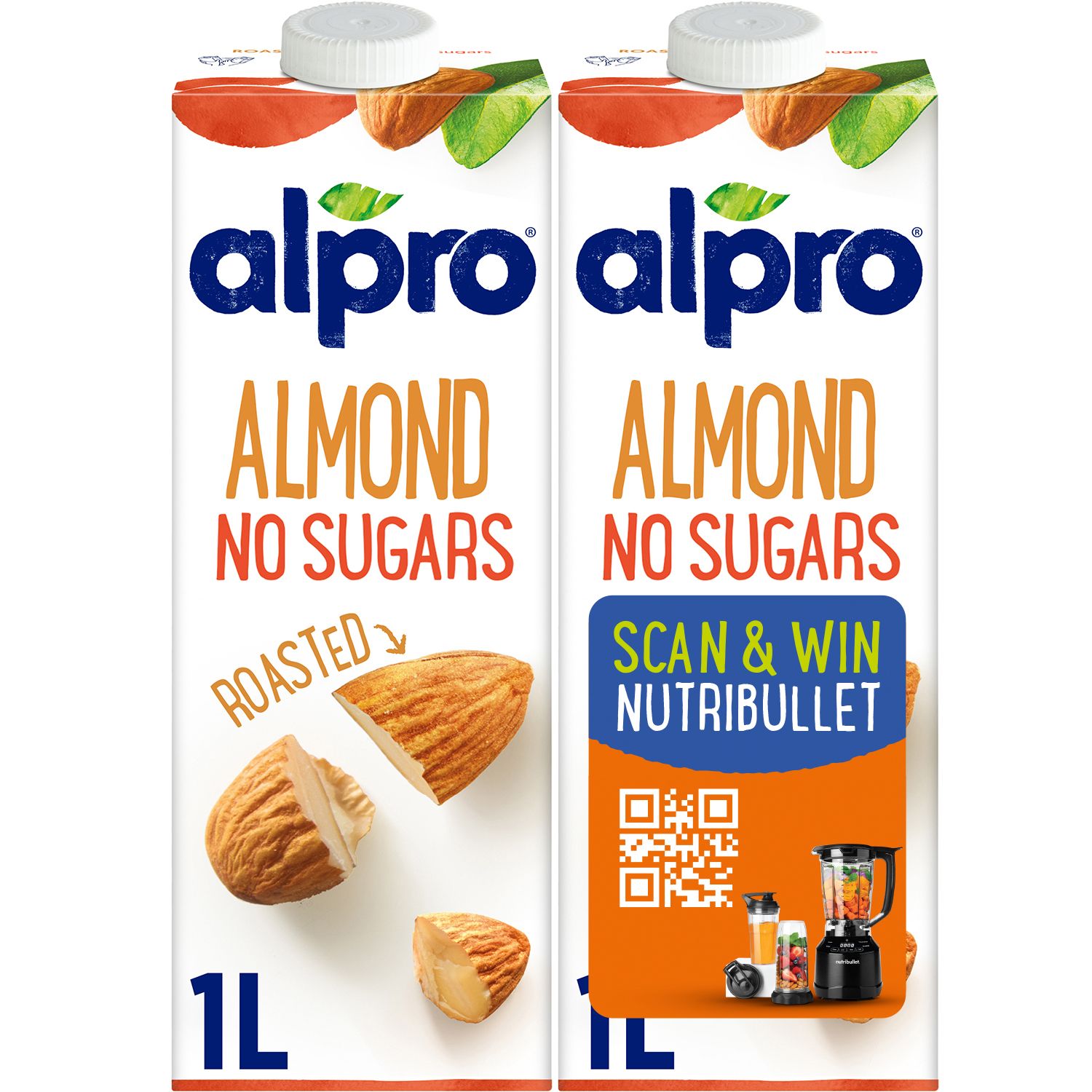 Buy Alpro Roasted Almond No Sugars Drink Scan & Win 1L x 2Pcs Online in
