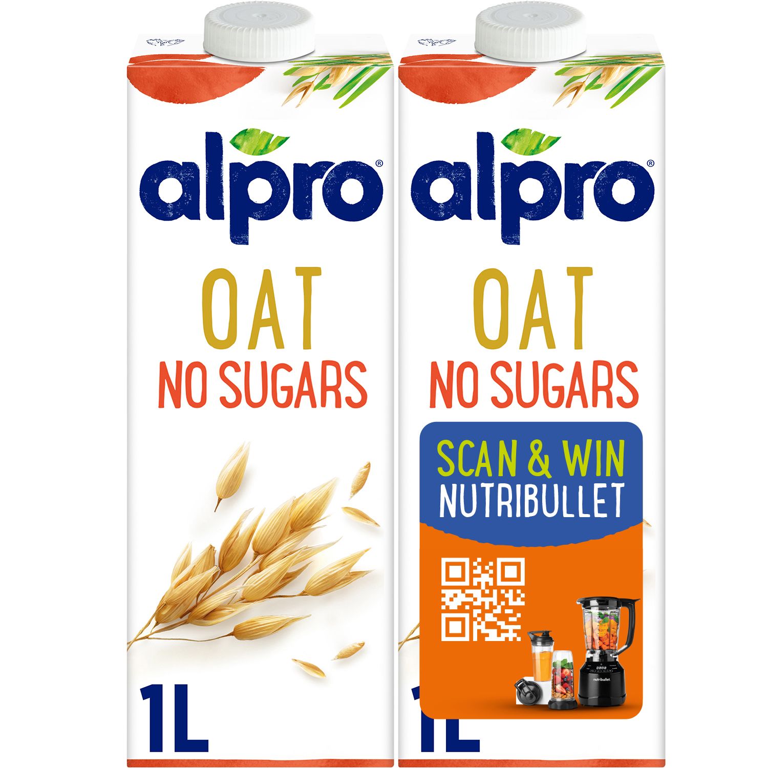 Buy Alpro Oat No Sugars Drink Scan & Win 1L x 2Pcs Online in UAE