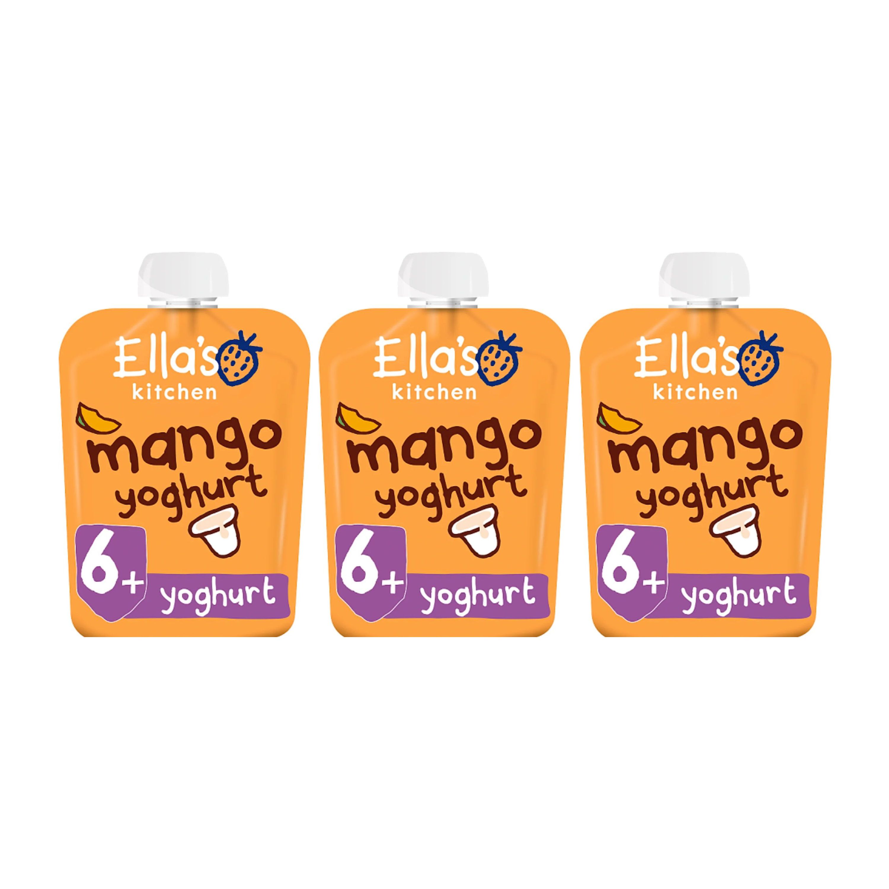 Buy Ella's Kitchen Organic Greek Style Mango Yogurt, 90g x 3 Pcs Online ...