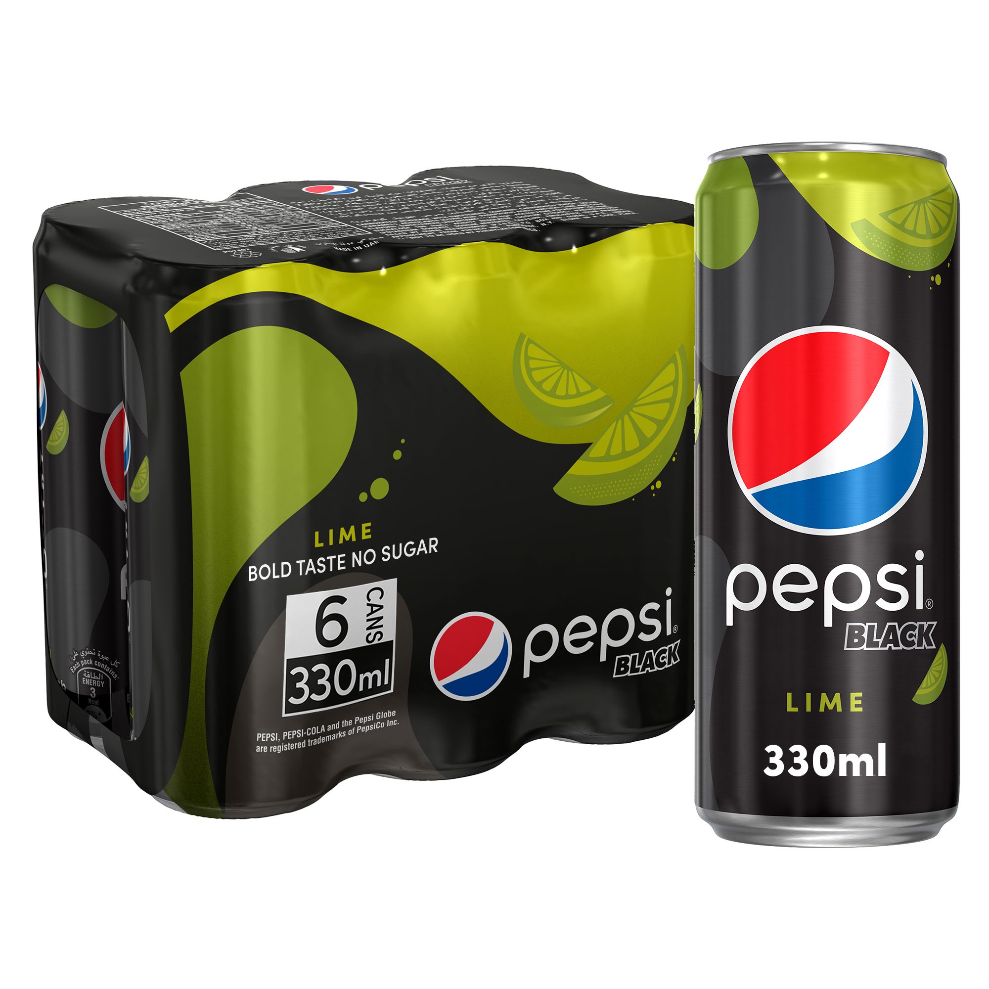 Buy Pepsi Black Lime Soft Drink 330 Ml X 6 Pcs Online In Uae Talabat Uae 2842