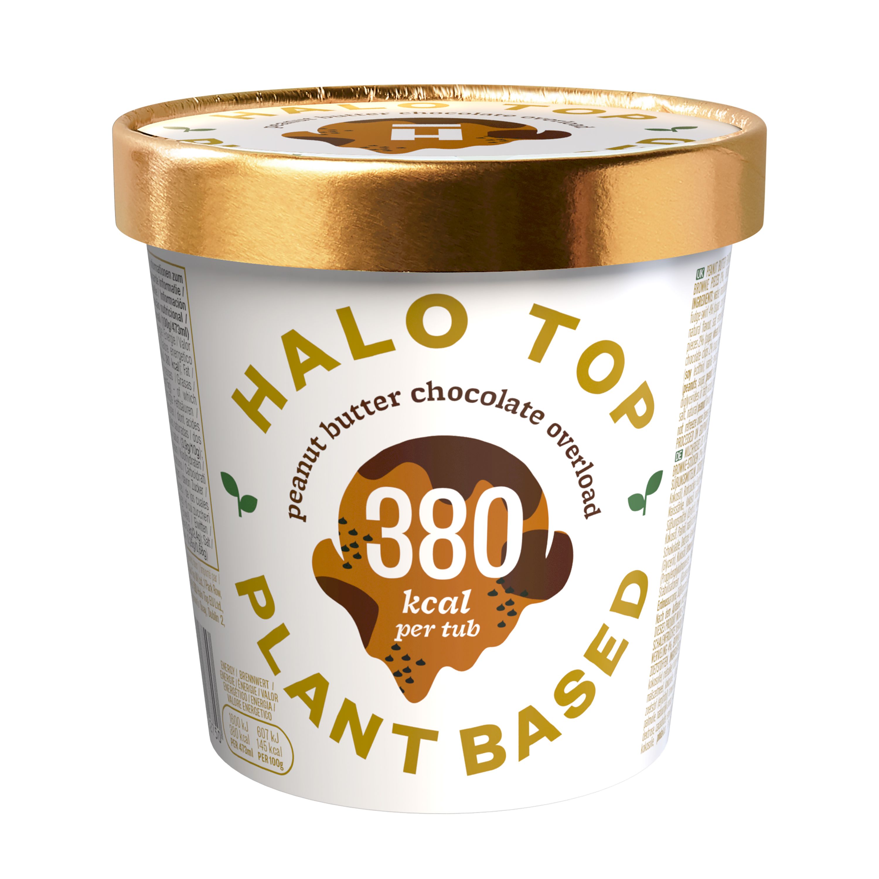 Buy Halo Top Peanut Butter Chocolate Overload Plantbased Ice Cream 473