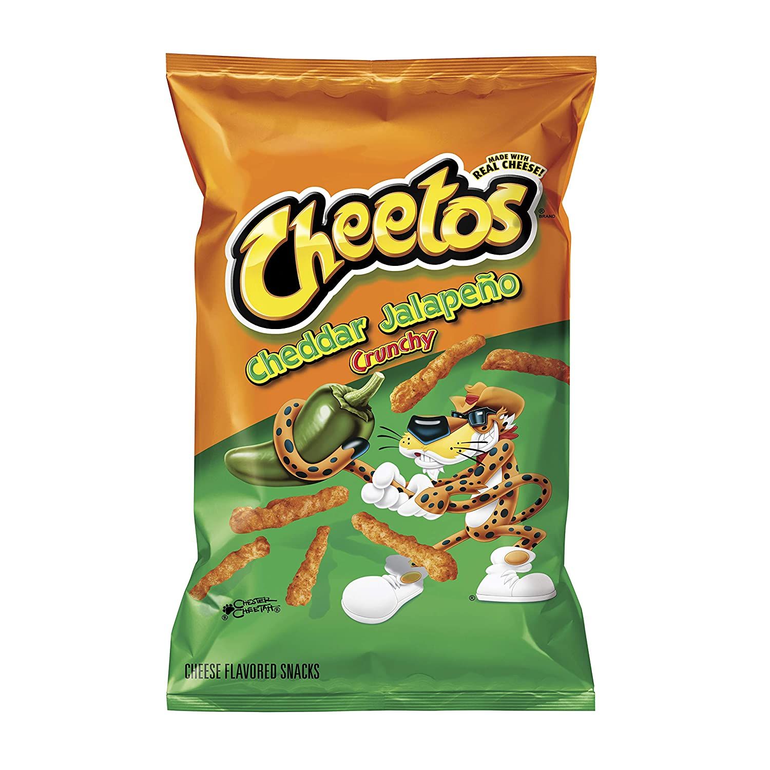 Buy Cheetos Crunchy Jalapeno Chips 8 OZ (227g) Export Online in UAE Talabat UAE