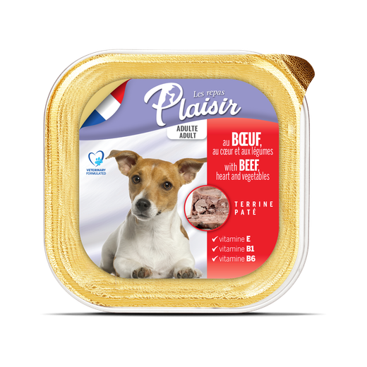 Plaisir Dog Food Pate with Beef Vegetable 150 g