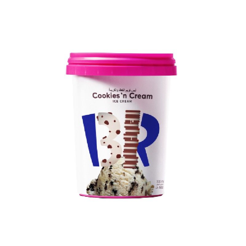 Buy Baskin Robbins Cookies 'n Cream Ice Cream 500 ml Online in UAE ...