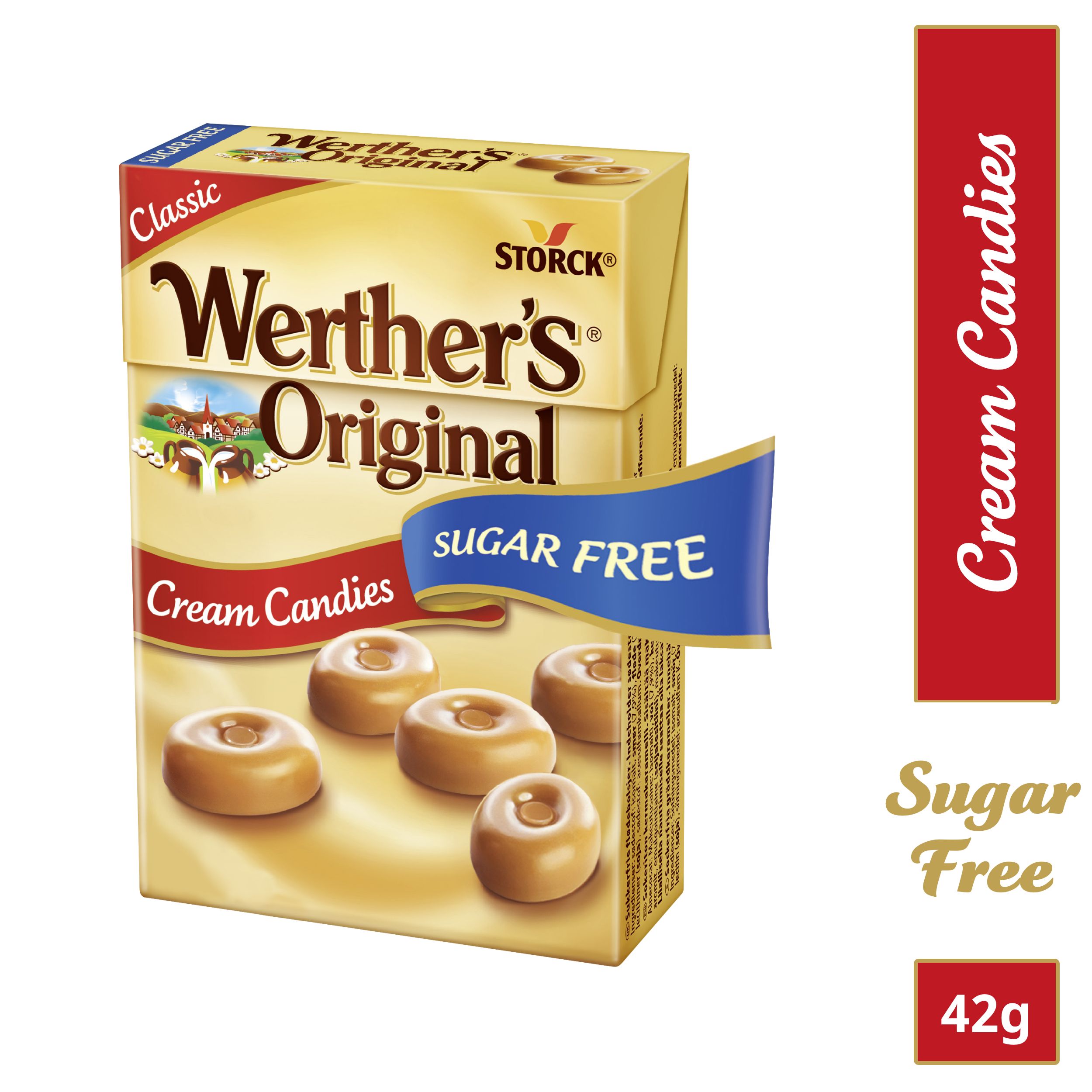 Buy Werther's Original Sugar Free Caramel Butter Candies, 42g Online in ...