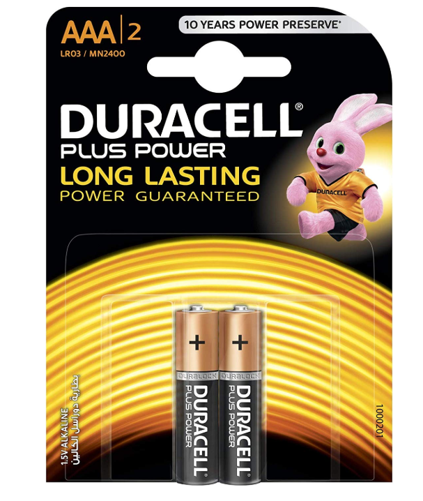 Buy Duracell Pluspower AAA Batteries 2 pcs Online in UAE Talabat UAE