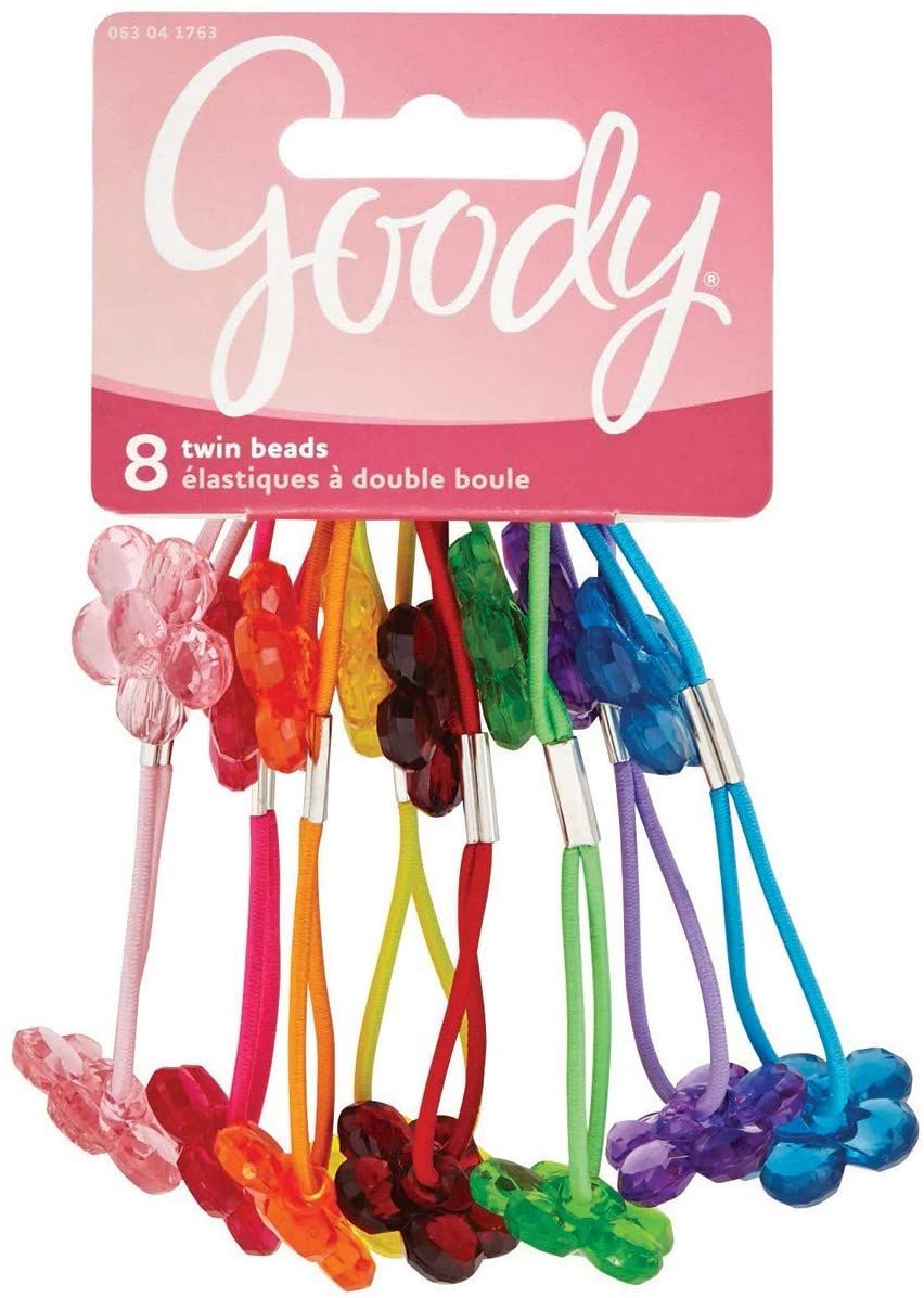 Goody Girls Twin Bead Bubble Ponytailers - 16 Pieces - Pink - 1/2" Balls - Free Shipping