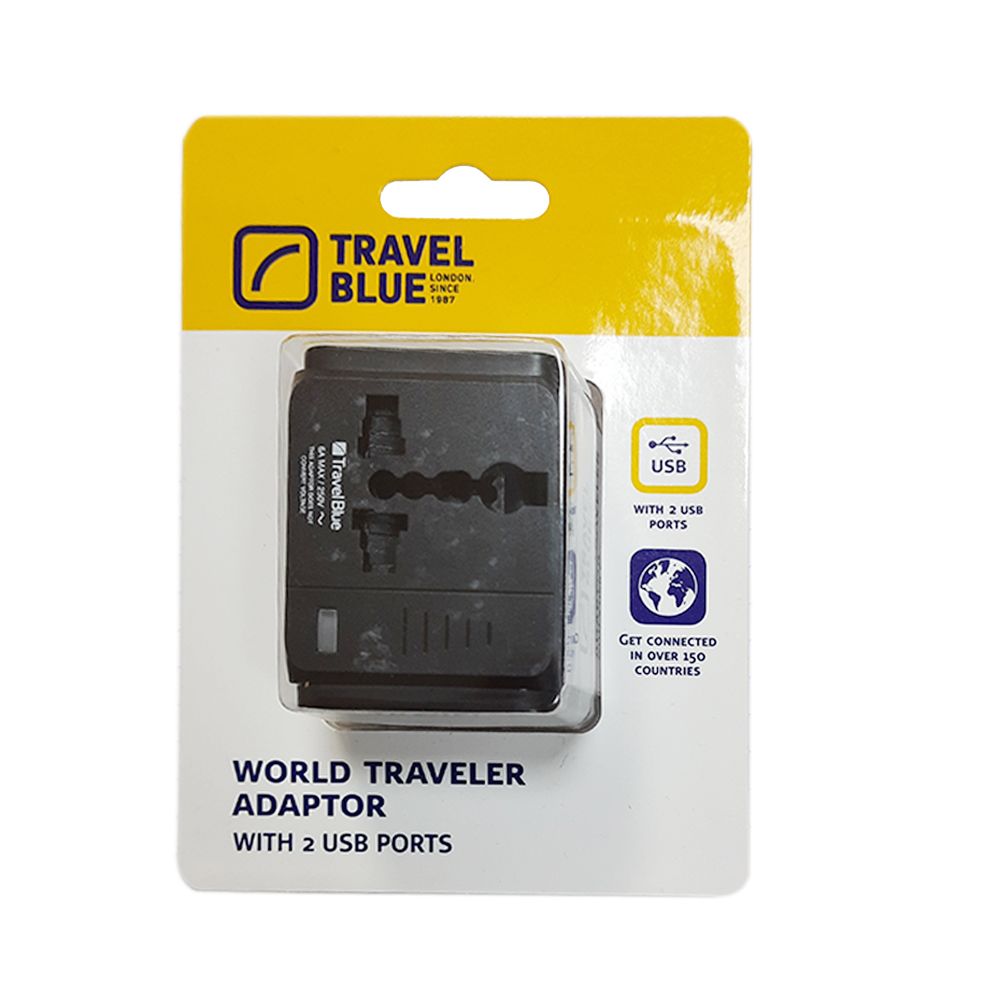 Buy Travel Blue World Traveler Adaptor 2 X Usb Ports Online in UAE