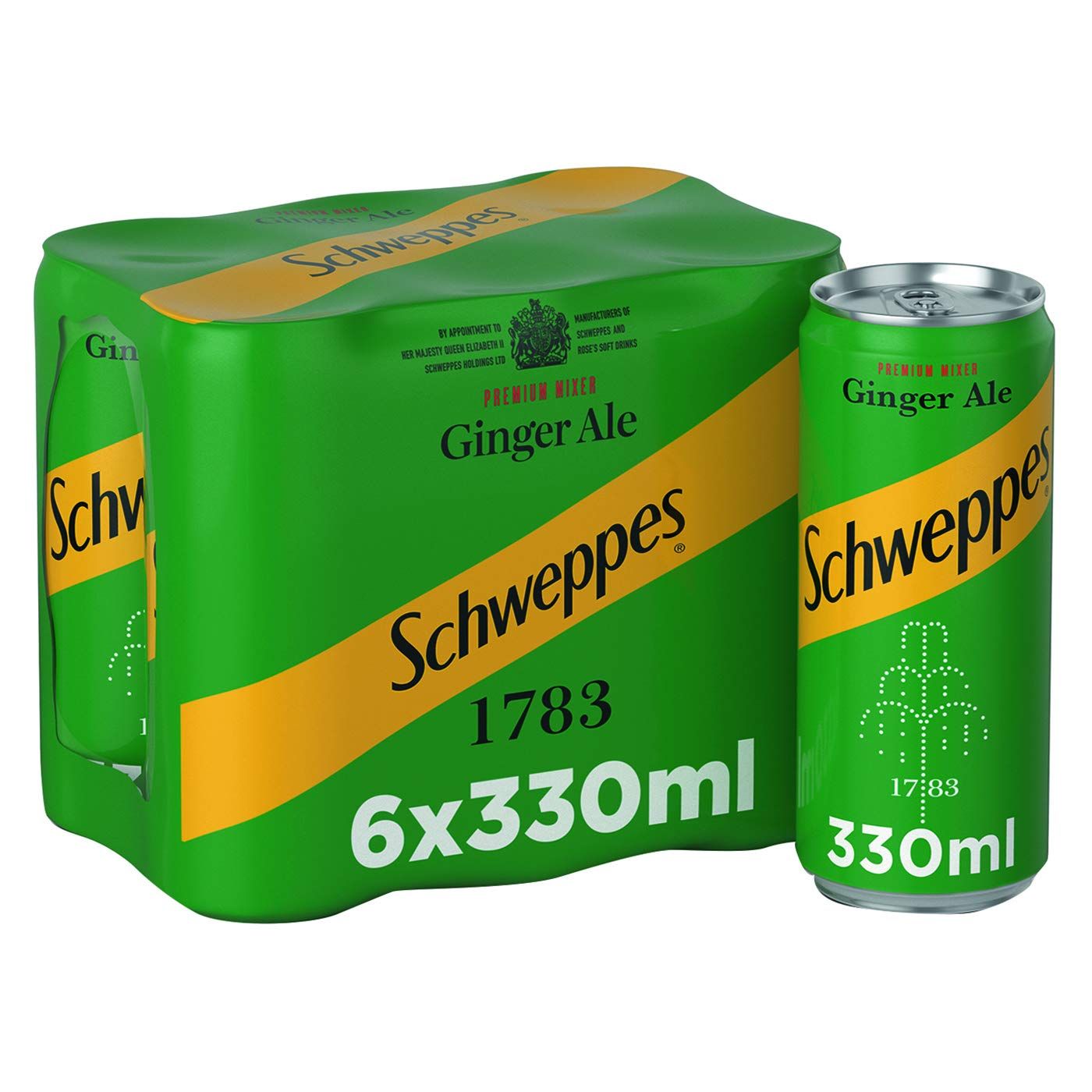 Buy Schweppes Ginger Ale Drink 330 ml x 6 Pcs Online in UAE Talabat UAE