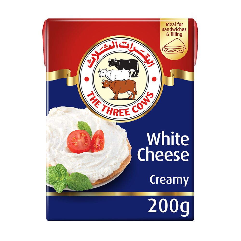 Buy The Three Cows Premium Feta Cheese Blue Block 200 g Online in UAE