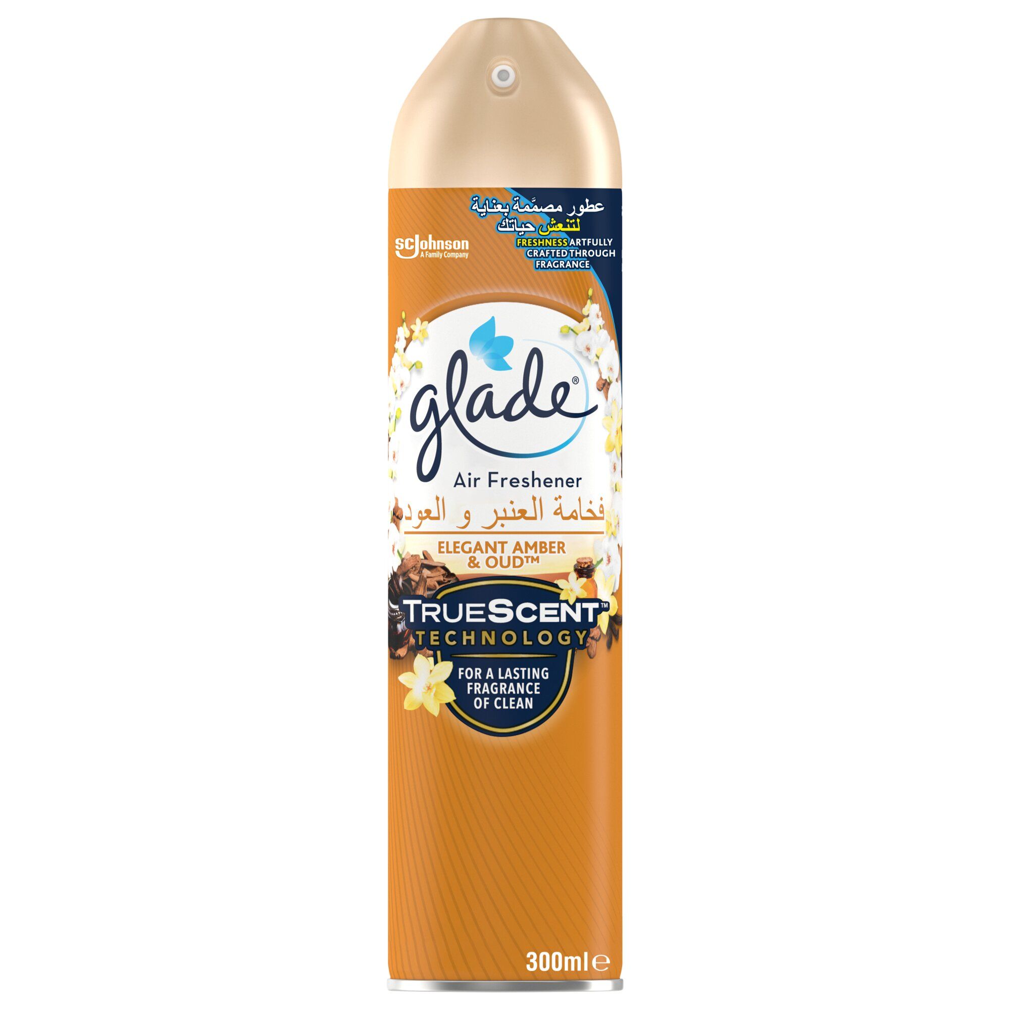 Buy Glade Elegant Amber & Oud Air Freshener, 300ml Online in Bahrain