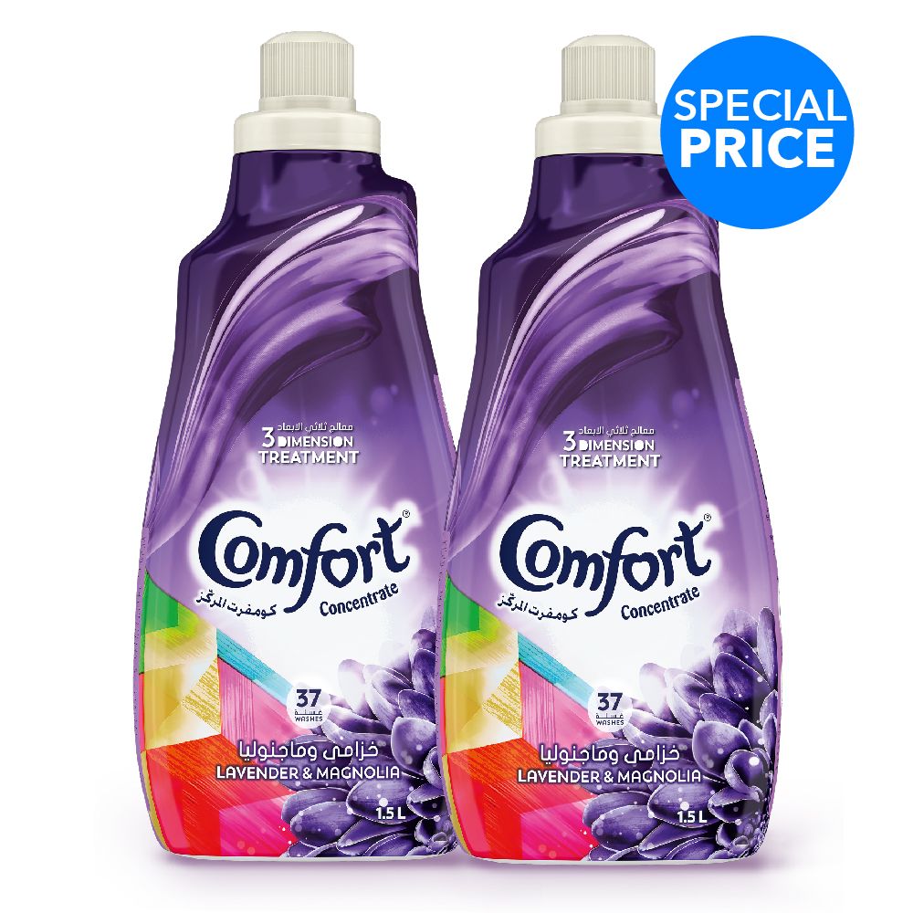 Buy Comfort Concentrated Fabric Softener Lavender & Magnolia 1.5 ltr x