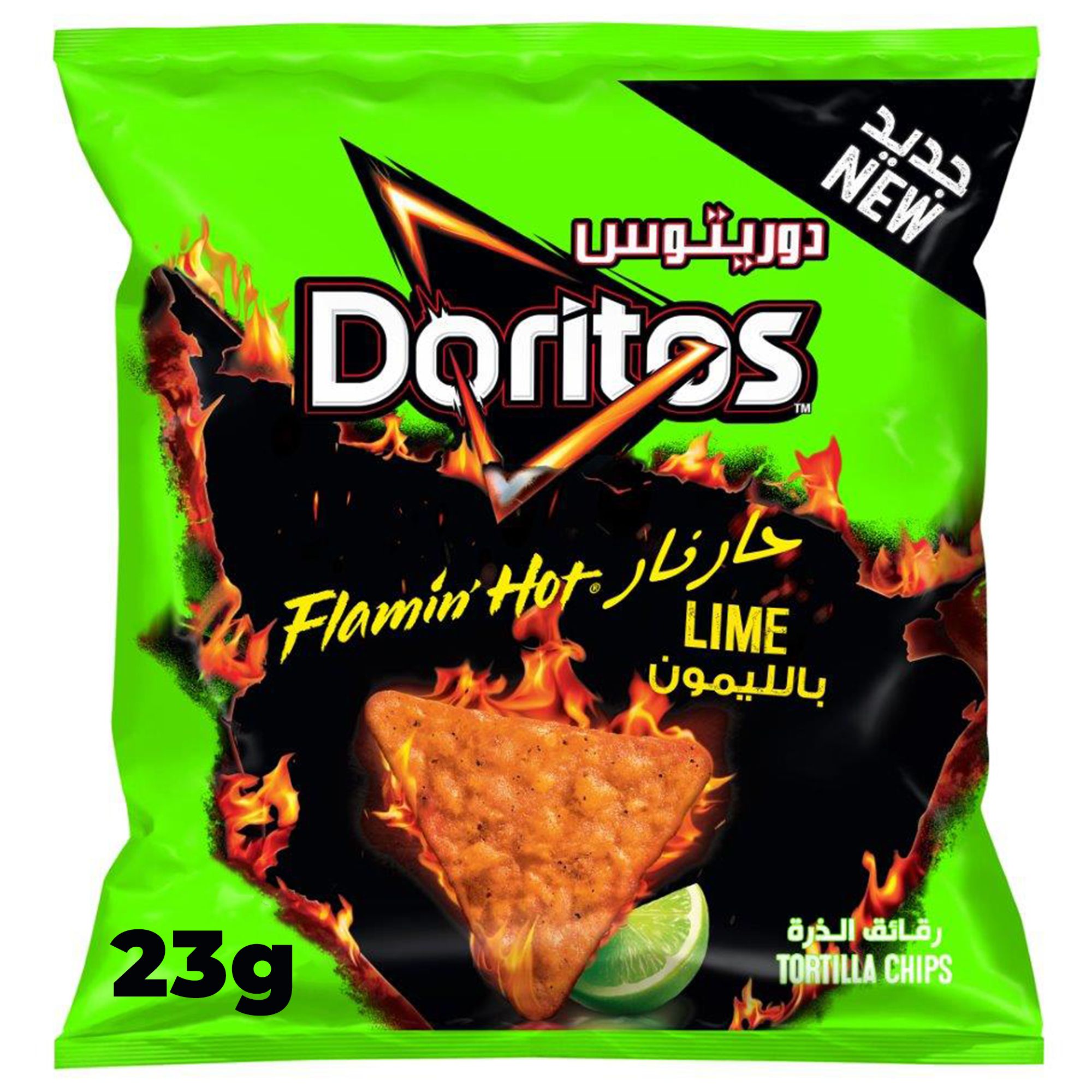 Buy Doritos Flaming Hot Tortilla Chips Lime 23 G Online In Oman Talabat Oman 3000