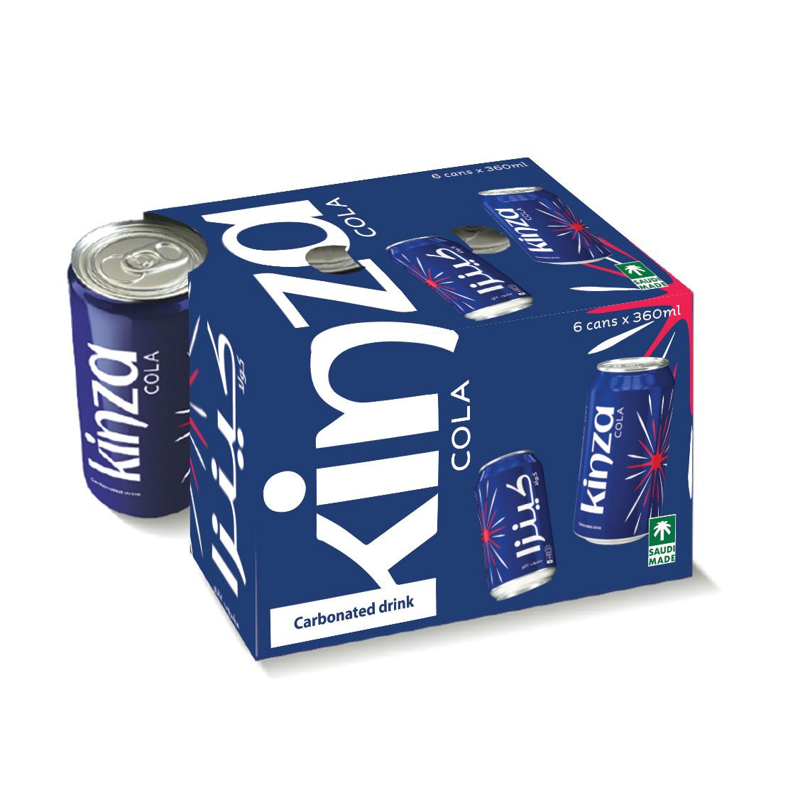 Buy Kinza Cola Carbonated Drink Can, 6x360ml Online in UAE | Talabat UAE