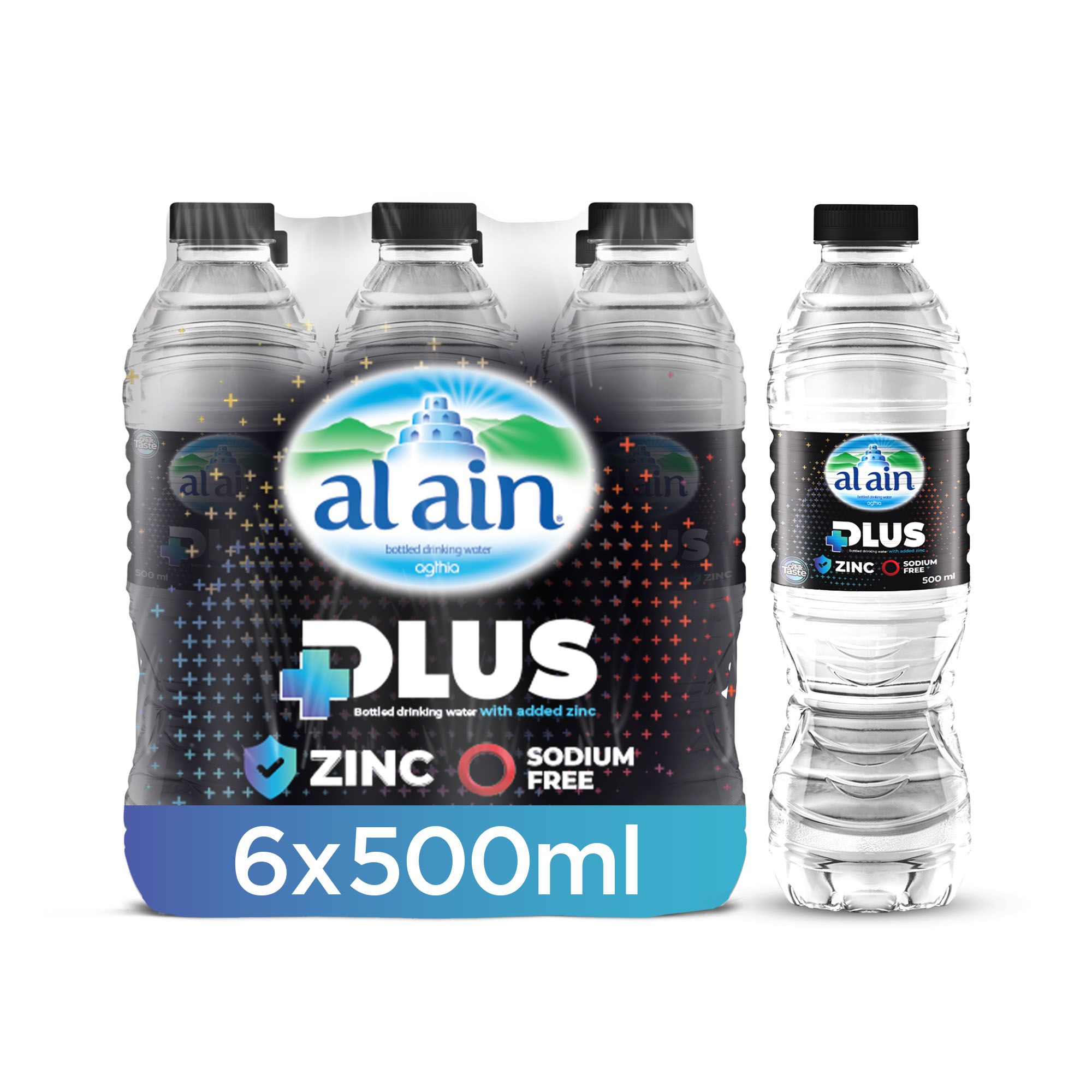 Buy Al Ain Drinking Water Plus (added Zinc and Magnesium) 500 ml x 6