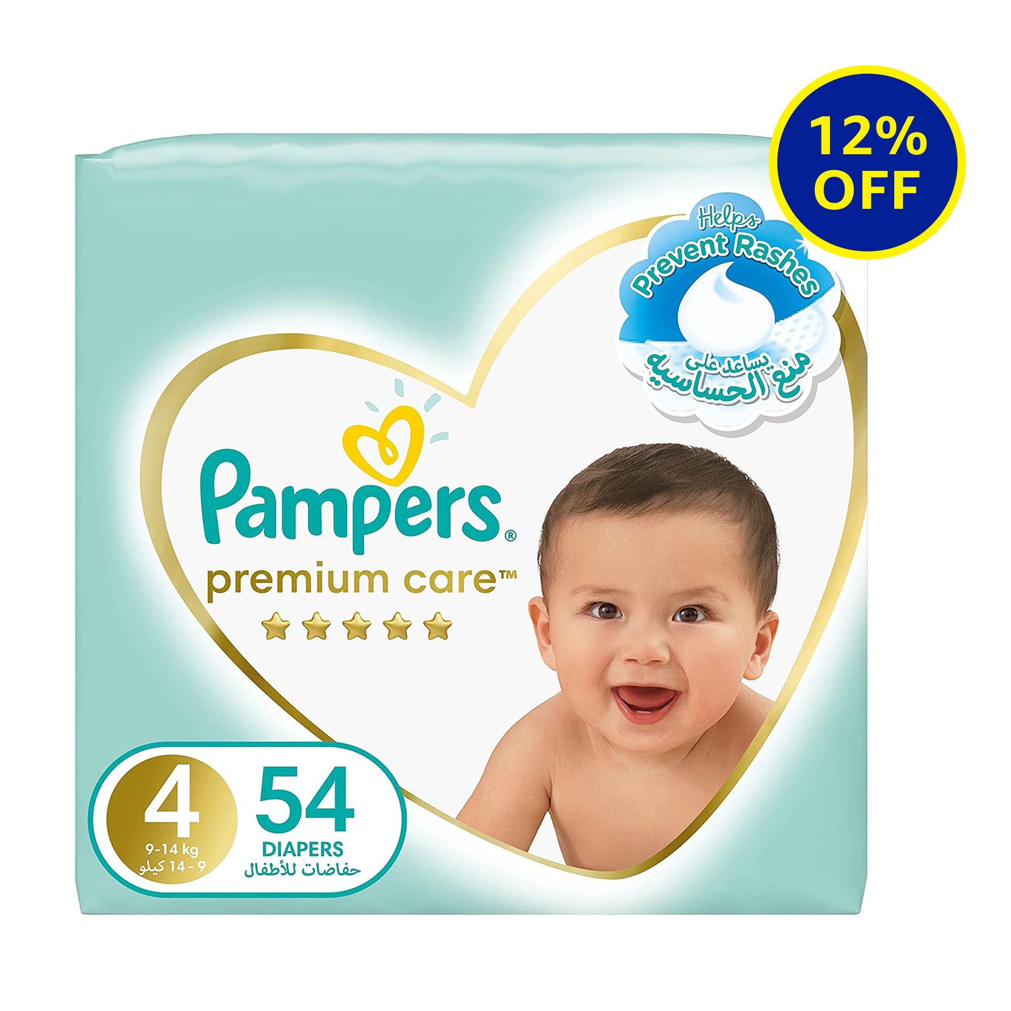 Buy Pampers Premium Care Diapers Megapack S4 9kg14kg 54s 12 Offer