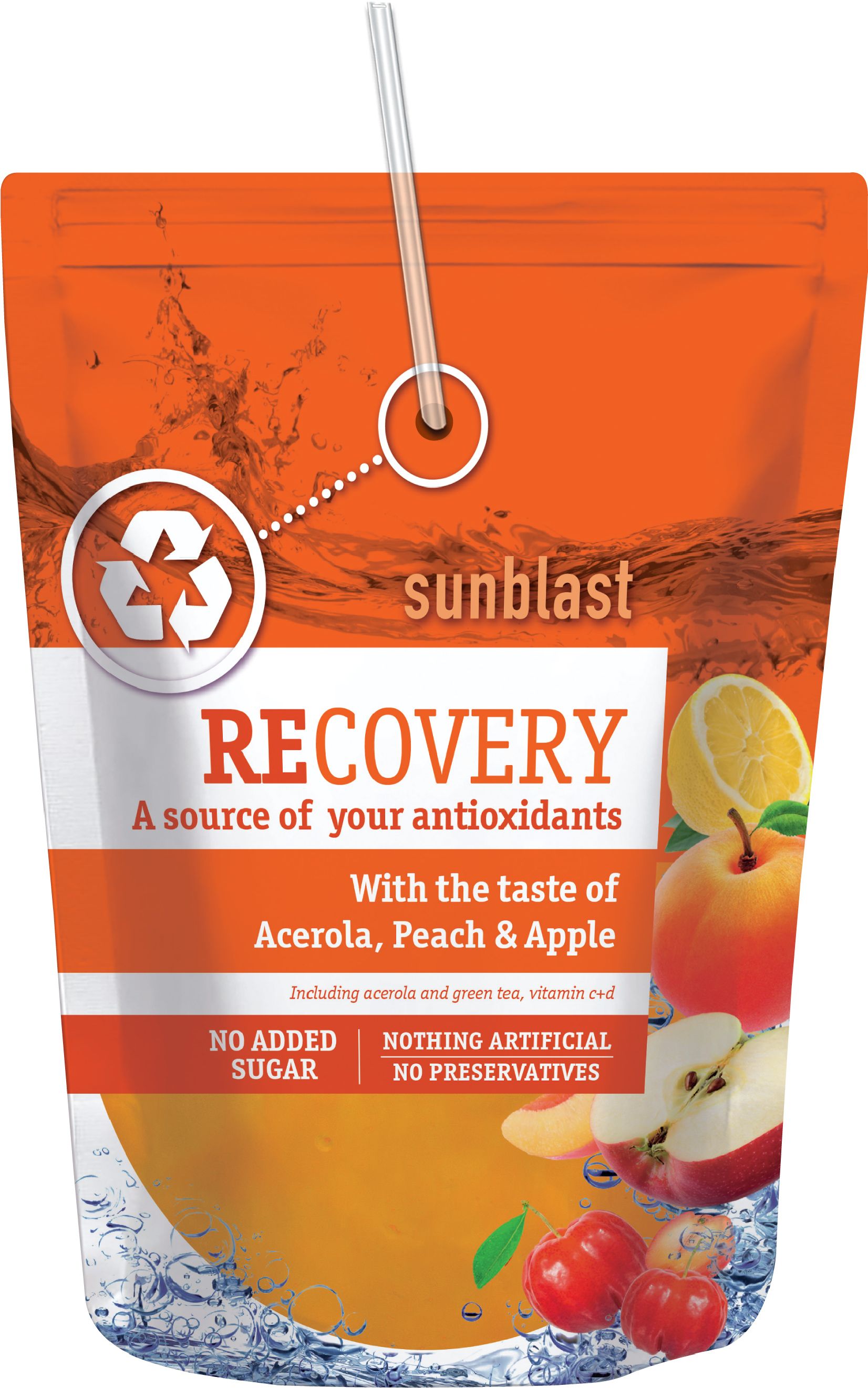 Buy Sun Blast Recovery No Added Sugar Peach Juice 200 ml Online in UAE