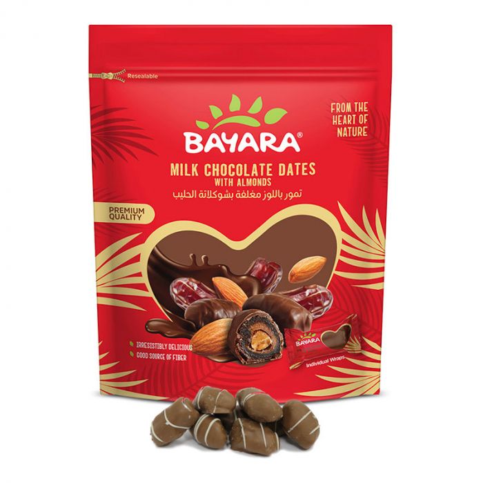 Buy Bayara Milk Chocolate Dates with Almond 250 g Online in UAE