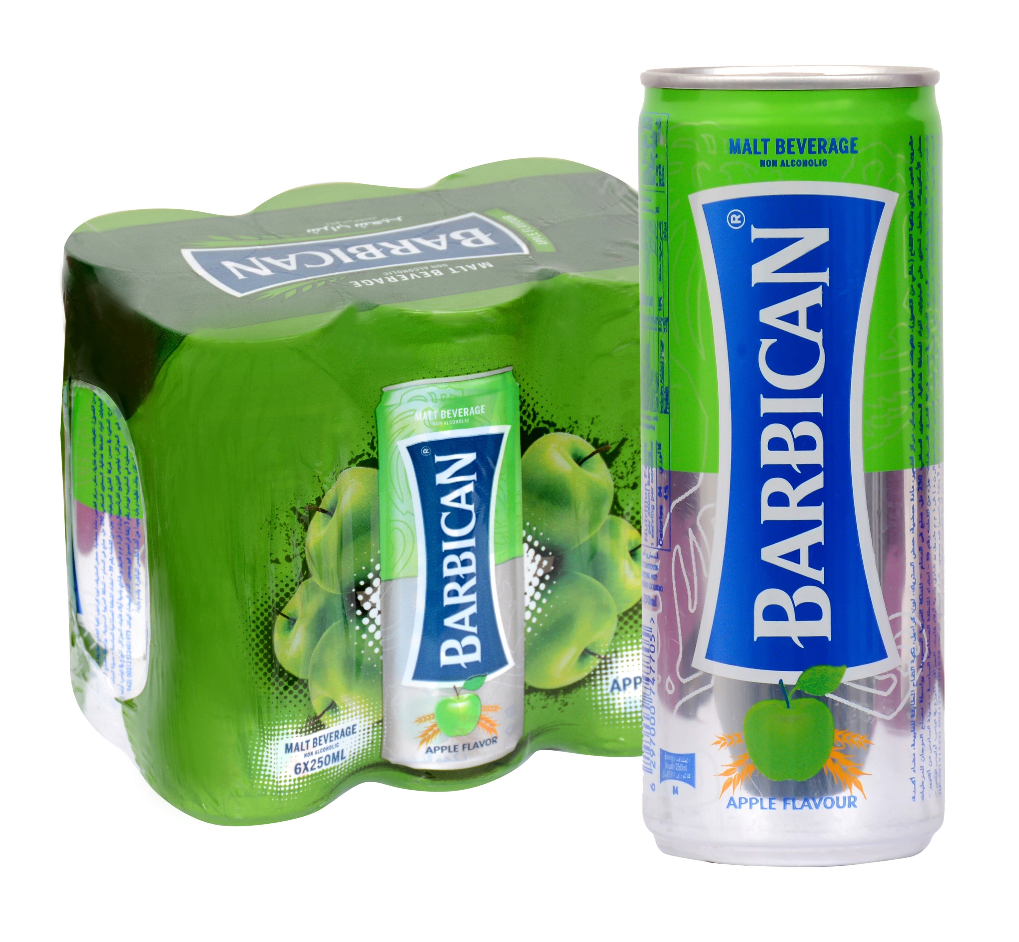 Buy Barbican Apple Non-Alcoholic Malt Drink Can, 6x250ml Online in UAE ...