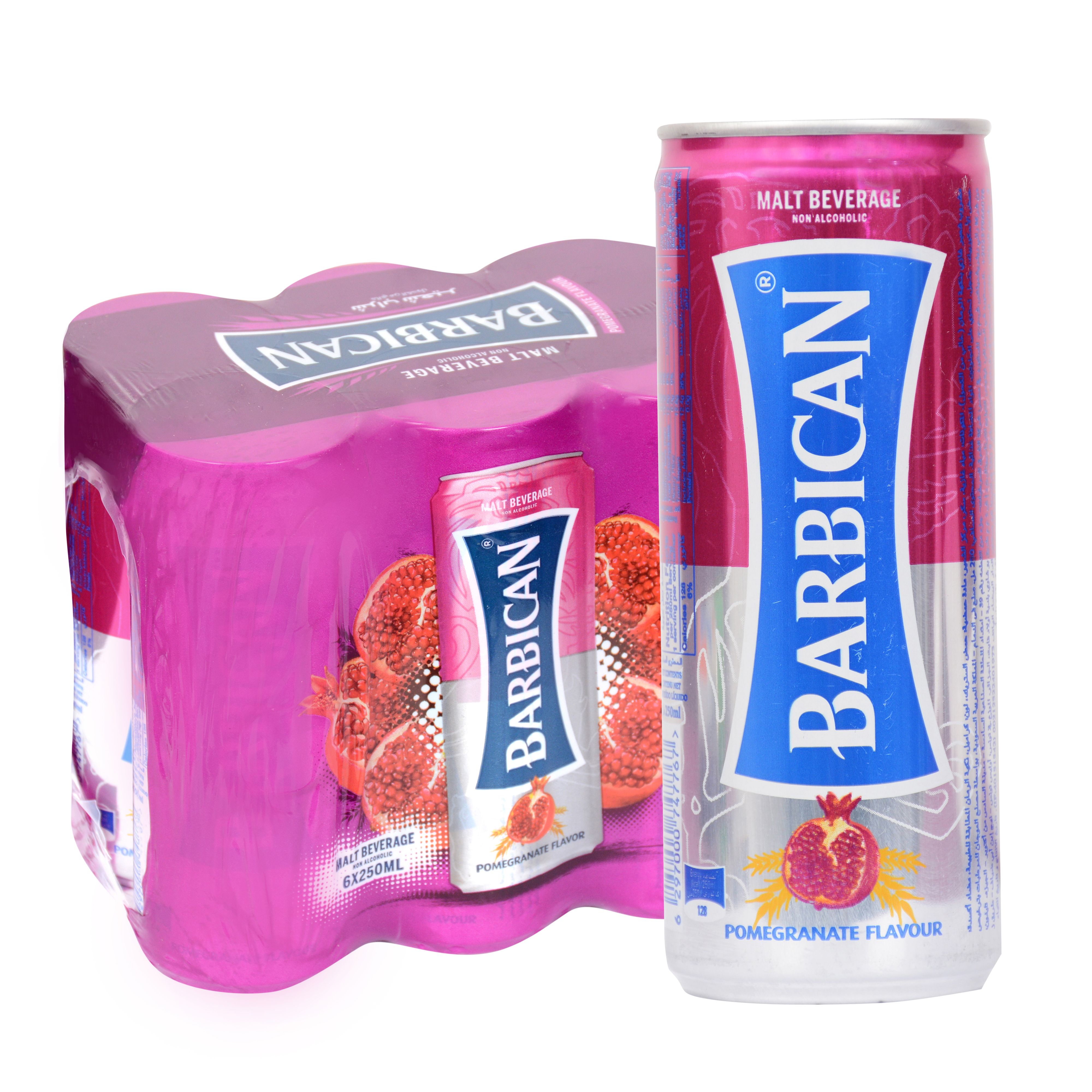 Buy Barbican Pomegranate Non-Alcoholic Malt Drink Can, 6x250ml Online ...