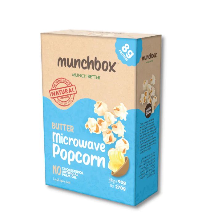 Buy Munchbox Butter Microwave Popcorn 270 g Online in UAE Talabat UAE