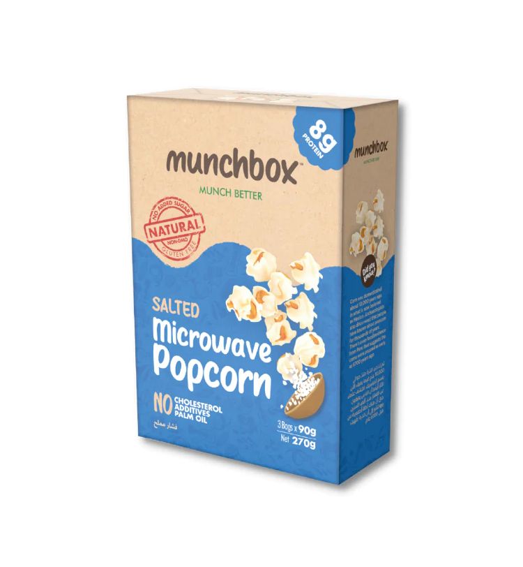 Buy Munchbox Salted Microwave Popcorn 270 g Online in UAE Talabat UAE