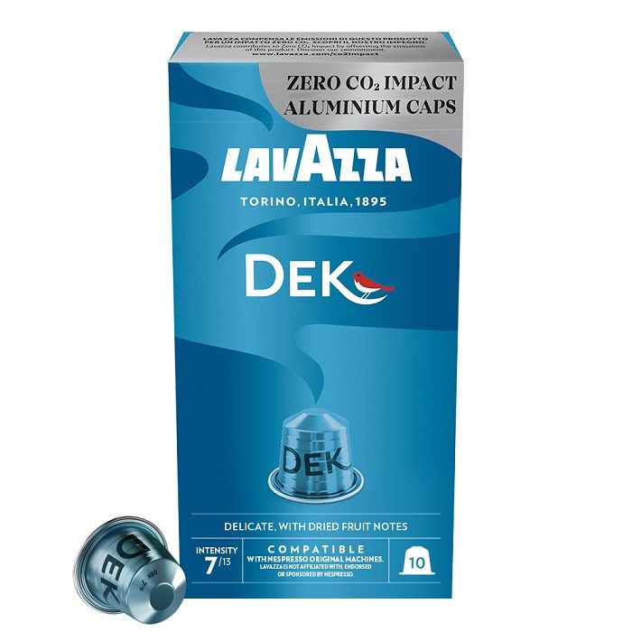 Buy Lavazza Nespresso Aluminum Capsules Dek 5.8 gm x 10 cpcs Online in